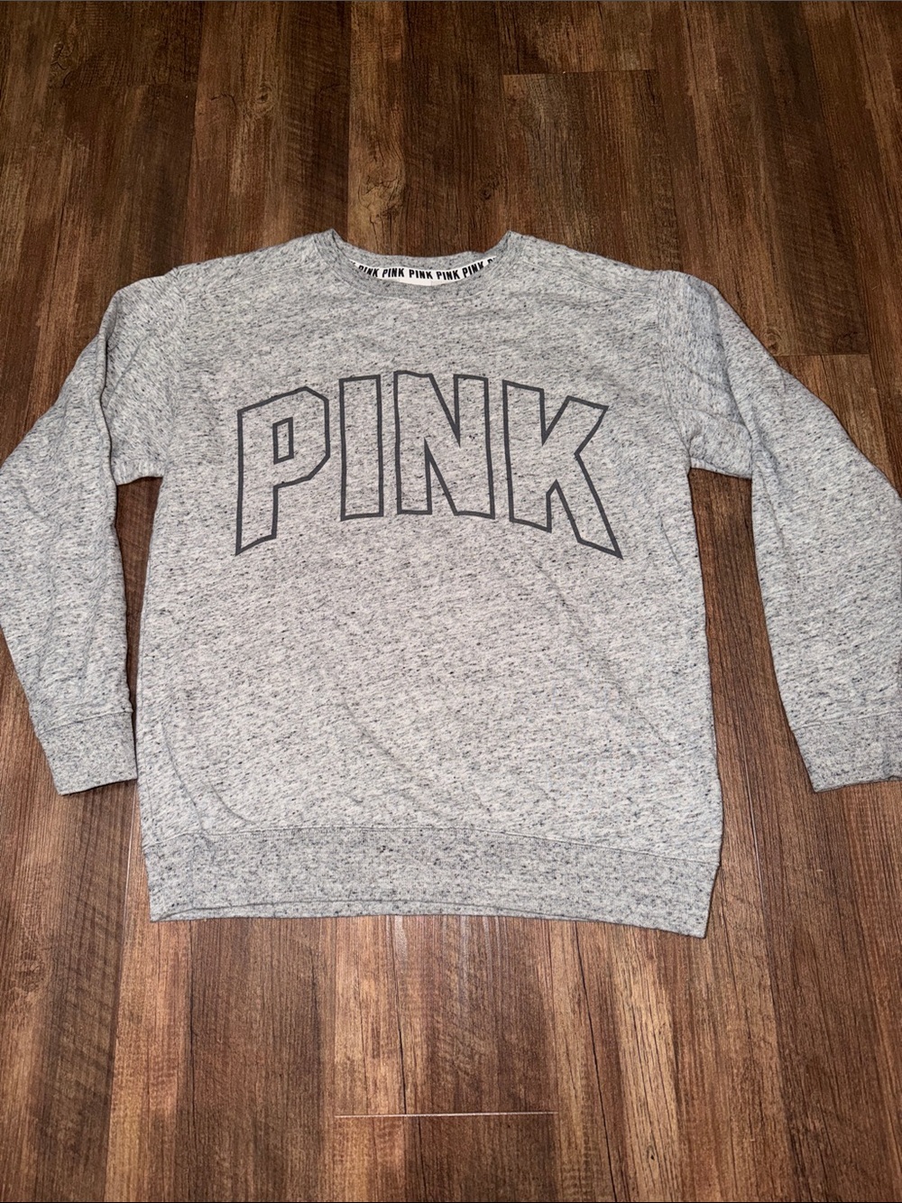 PINK Victoria's Secret Heathered Grey Crewneck with Logo size XS